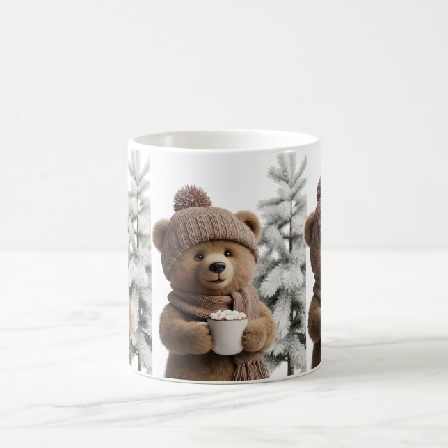 Caneca De Café Urso de Inverno Aconchegante - Amante de Cacau Doc (Centro)