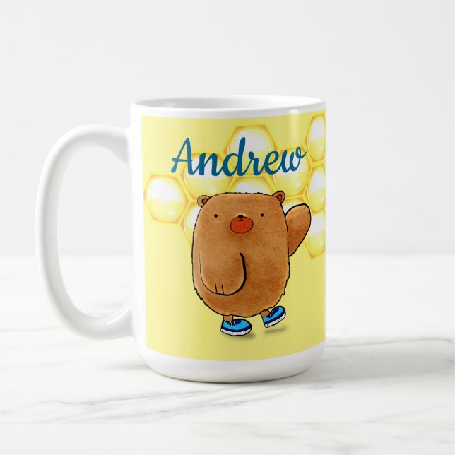 Caneca De Café Urso de Mel Doce (Esquerda)