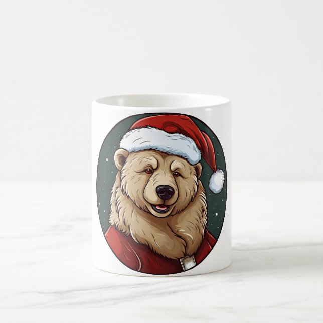 Caneca De Café Urso de Natal (Centro)