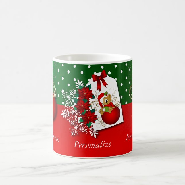 Caneca De Café Urso de Natal de Ornamento de Férias (Centro)