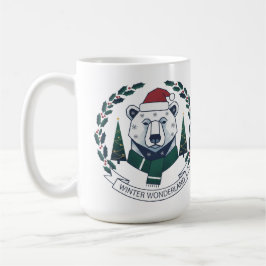 Caneca De Café Urso de Natal – Lindo Urso com Chapéu de Papai Noe