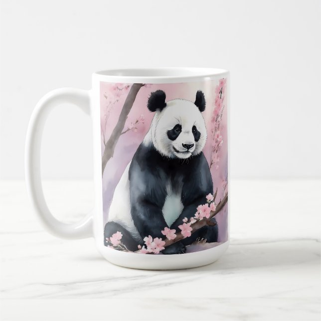 Caneca De Café Urso de Panda de Pintura em Aquarela (Esquerda)