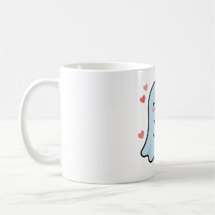 Caneca De Café Urso de pelúcia abraçado por fantasma Arte de Hall