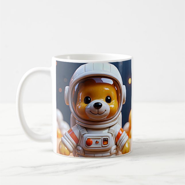 Caneca De Café Urso de pelúcia astronauta Kawaii (Esquerda)