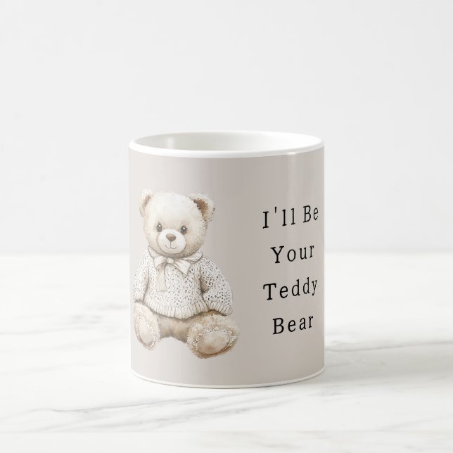 Caneca De Café Urso de Pelúcia de Creme Doce em Suéter (Centro)