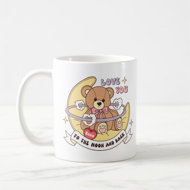 Caneca De Café Urso de pelúcia Dia de os namorados (Esquerda)