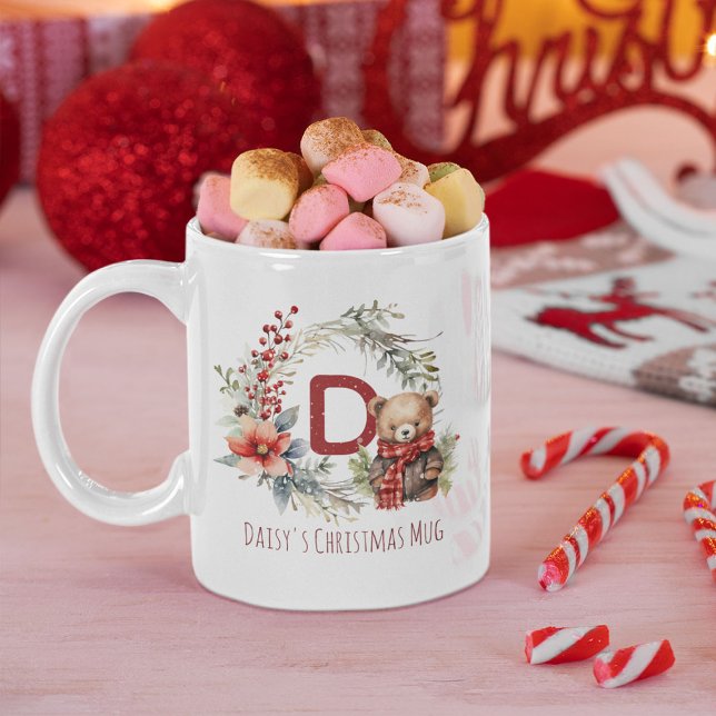 Caneca De Café Urso de pelúcia fofo de inverno Presente de Natal  (Criador carregado)