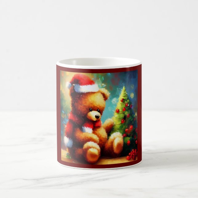 Caneca De Café Urso de Peste Natal 1 (Centro)