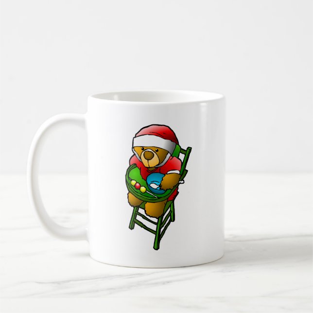 Caneca De Café Urso de Teddy de Natal (Esquerda)