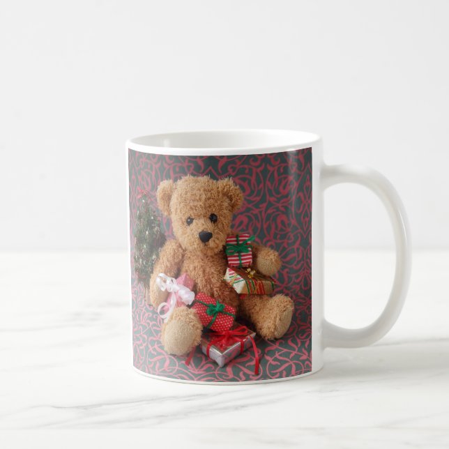 Caneca De Café Urso de ursinho com muitos presentes do Natal (Direita)