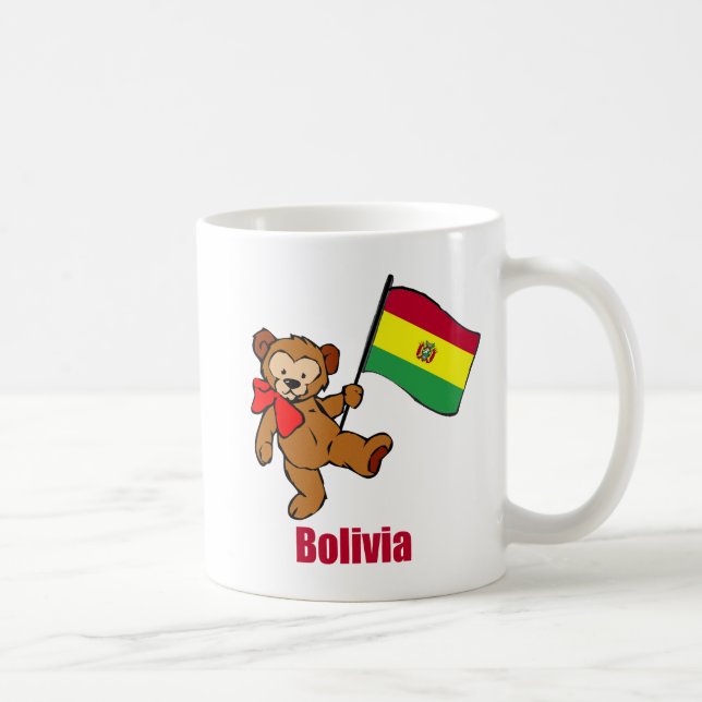 Caneca De Café Urso de ursinho de Bolívia (Direita)