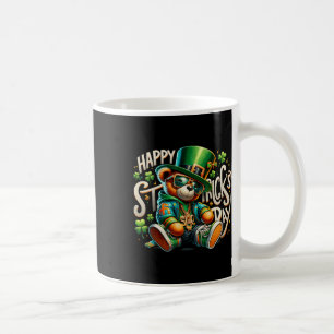 Caneca De Café Urso do Trevo Vintage Retrô St Patrick Feliz Dia d