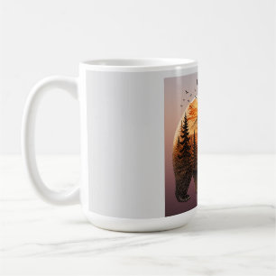 Caneca De Café Urso Dupla Exposição Floresta