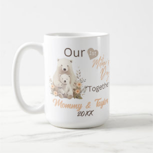 Caneca De Café Urso e cubo Polar, Nosso Primeiro Dia de as mães J