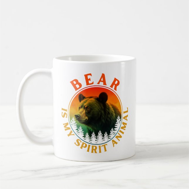 Caneca De Café Urso é meu animal espiritual (Esquerda)