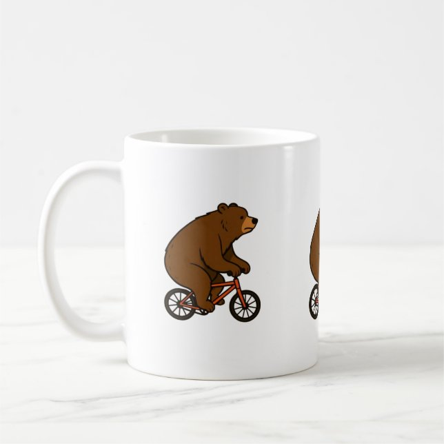 Caneca De Café Urso em uma Bicicleta – Vibrações de Passeio Selva (Esquerda)