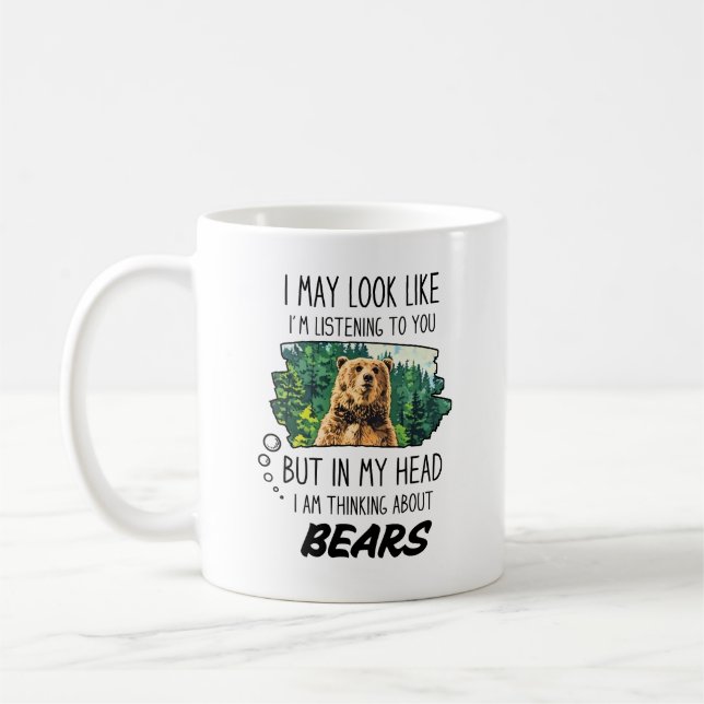 Caneca De Café Urso Engraçado - Mug (Esquerda)
