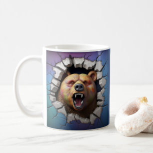 Caneca De Café Urso Grizzly A Partir Café, Chá, Cama De Cacau