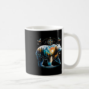 Caneca De Café Urso Hiking Urso Pardo Camping Camper