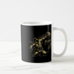 Caneca De Café Urso Homem Engraçado Socando Urso Retro Vintage Ca