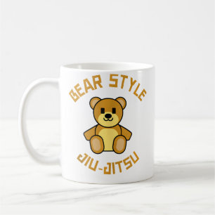 Caneca De Café Urso Jiu-Jitsu Urso de Pelúcia Mma Bjj Luta Muay T