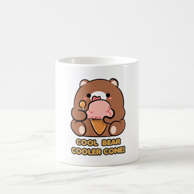 Caneca De Café Urso legal, cone mais fresco (Centro)