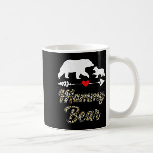 Caneca De Café Urso mamãe leopardo divertido dia das mães urso fe