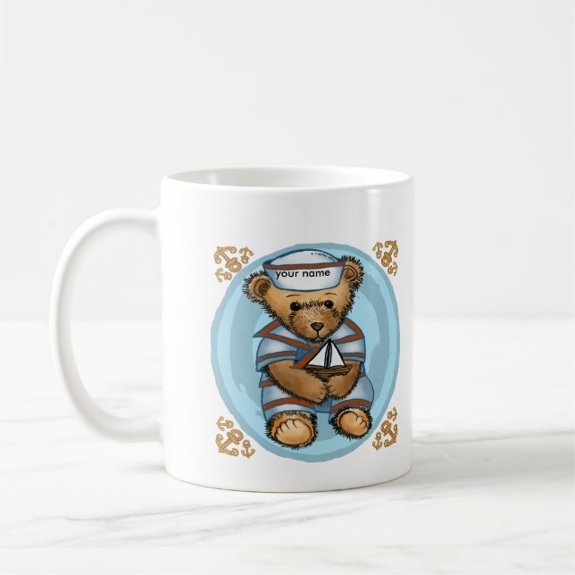 Caneca De Café Urso Marinheiro (Esquerda)