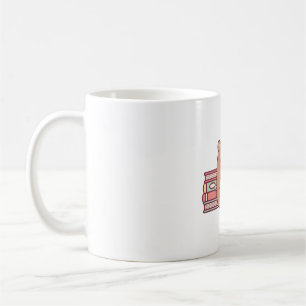 Caneca De Café Urso Marrom Bonito Lendo Um Livro