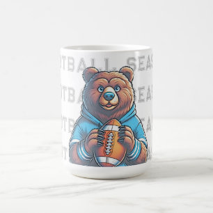 Caneca De Café Urso Marrom Moderno Futebol Personalizado