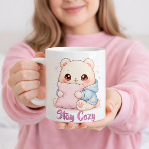 Caneca De Café Urso Mochi de Abraço Almofada Estilo Fofo Kawaii