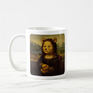 Caneca De Café Urso Mona Lisa