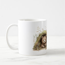 Caneca De Café Urso na Floresta Encontre Seu Lugar Feliz