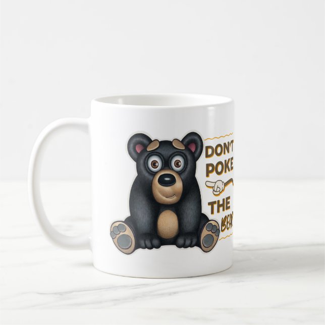 Caneca De Café Urso Negro Bonito Não Põe o Urso (Esquerda)
