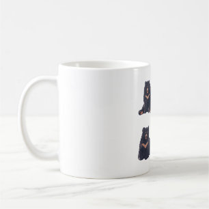 Caneca De Café Urso Negro Delícia � Arte Animal Bela