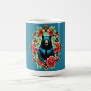 Caneca De Café Urso Negro do Estado do Alabama Cercado por Caméli