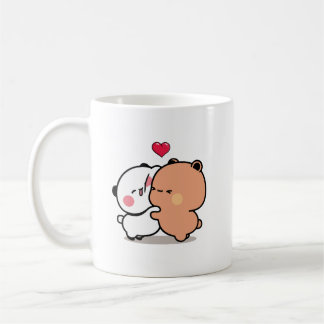 Caneca De Café Urso-panda, abraços-bubu e-dudu amam