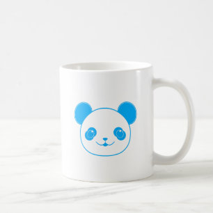 Caneca De Café Urso Panda Azul Kawaii