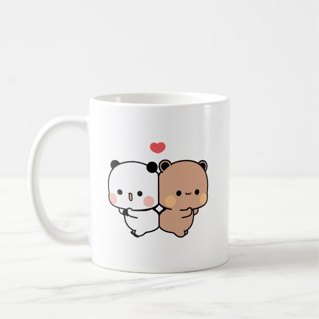 Caneca De Café Urso-panda, bubu e amor-dudu (Esquerda)