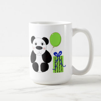 Caneca De Café Urso Panda com Balão Verde
