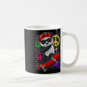 Caneca De Café Urso Panda Legal Andando De Skate