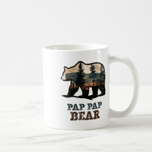 Caneca De Café Urso Pap-pap Vintage Retro Divertido Pappap Vô 