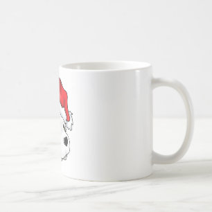Caneca De Café Urso parvo em um chapéu do Natal