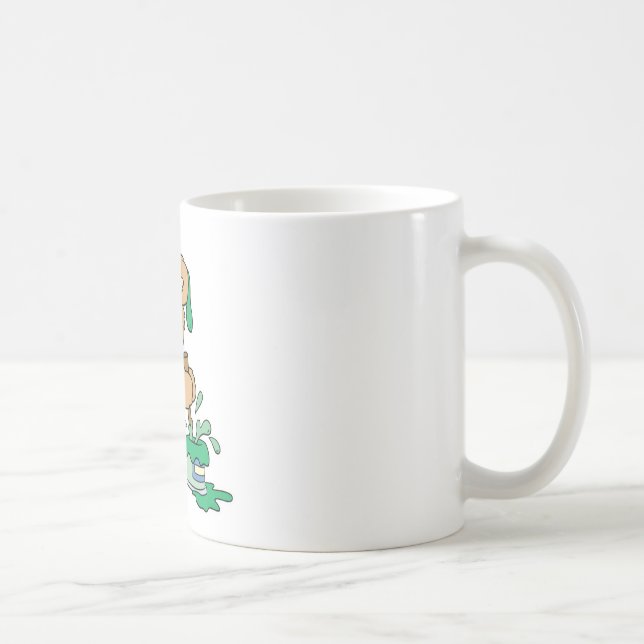 Caneca De Café Urso Pintor Fofo (Direita)