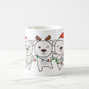 Caneca De Café Urso Polar Animais de Natal Curiosos