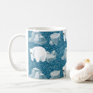 Caneca De Café Urso Polar Branco Fofo Animal Selvagem Norte Frio