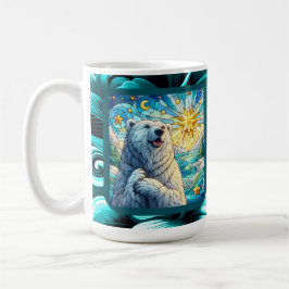 Caneca De Café Urso Polar Cinzento Grátis Vidro Escondido