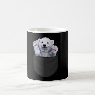 Caneca De Café Urso Polar Cortado Acenando De Pocket Bear Lover