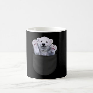 Caneca De Café Urso Polar Cortado Acenando De Pocket Bear Lover