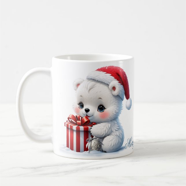 Caneca De Café Urso polar de Natal (Esquerda)